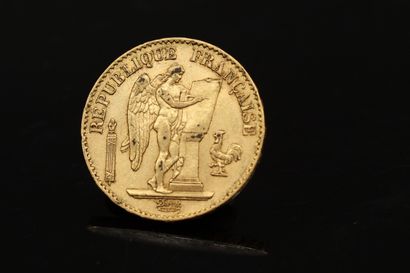 Pièce en or de 20 Francs à l'ange (1876)...