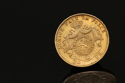 null Gold coin of 20 francs Leopold II (1878)

TTB to SUP 

Weight : 6.45 g.