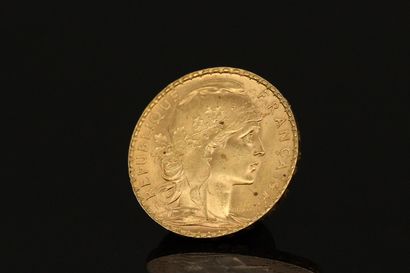 Pièce en or de 20 francs Coq (1904) 
TTB...