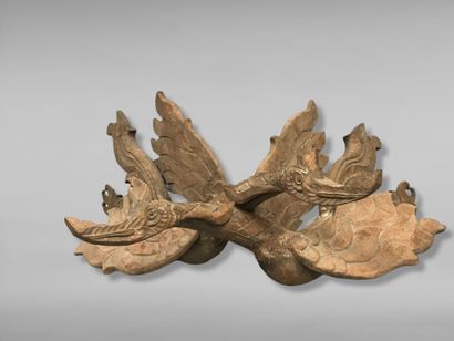 null THAILAND - 19th century

Two fragments of architectural elements in the form...