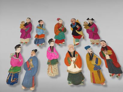 null CHINA, Canton - Early 20th century

Set of ten figures including the eight Taoist...