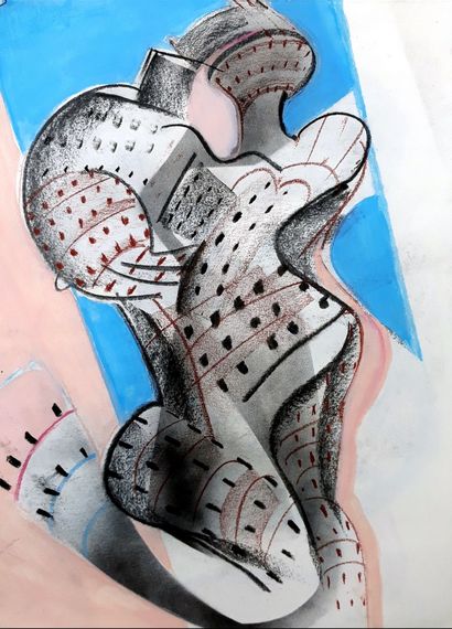 null GALLEGO Antonio (born in 1956)

Woman-city 2020, 

Mixed media on paper

Signed...