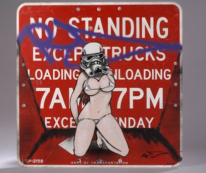 null RD357, DYER Robert says (born 1968)

No standing, 2014

Mixed media on metal...