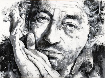  DADAO (born 1984) 
Serge Gainsbourg, 2022 
Mixed media on canvas 
Signed lower left...