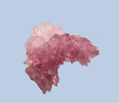 null Crystallized pink quartz: very nice crystallization, clear pink crystals and...