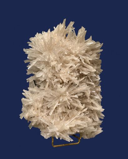 null Gypsum: large hedgehog of white translucent acicular crystals (spearhead) up...