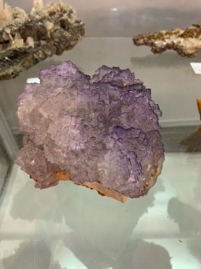 null Remarkable mauve fluorite : aggregates of cubes in "mosaic" forming 

mamelons...
