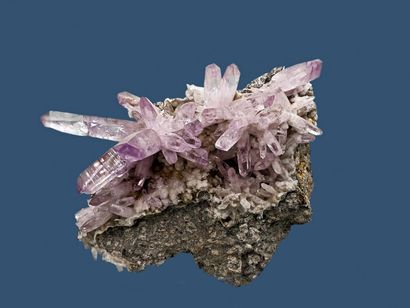 null 
Amethyst quartz : nice sheaf on a gangue (2004).




Vera Cruz, Mexico.




Dimensions:...