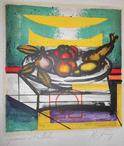 PRIKING FRANZ (1929-1979) Nature morte Lithographie, signée en bas à droite, justifiée...