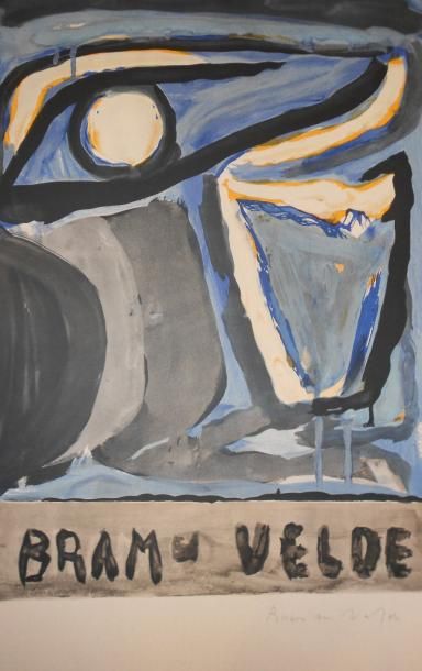 VAN VELDE BRAM (1895-1981) Composition Lithographie, signée en bas à gauche, 75 x...