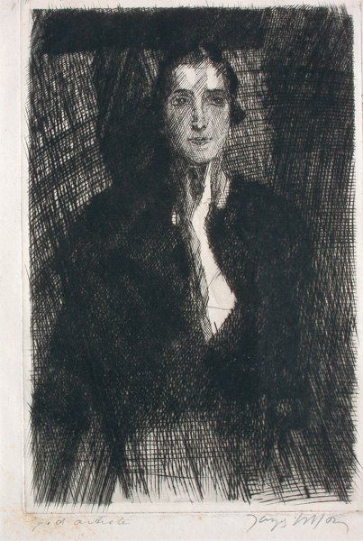 null "Madame Paul Petit " 1935. (C. et G. 388) 22,7 x 15 cm. Pointe sèche et eau...