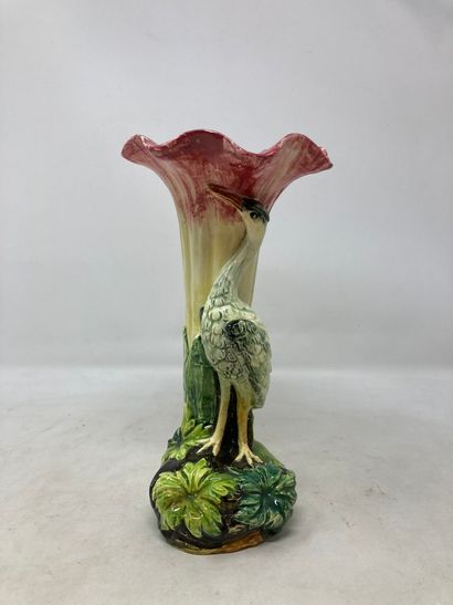 null Delphin Massier 

Vase au héron. 

H. : 22cm
