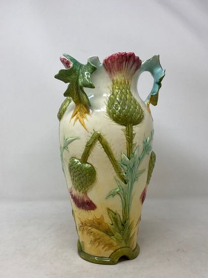 null Delphin Massier 

Vase aux chardons. 

H. : 34cm