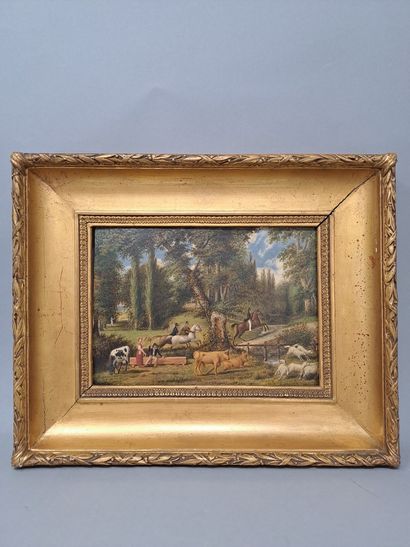 null Romantic school around 1850

The horse ride, the farewell of the shepherd, the...
