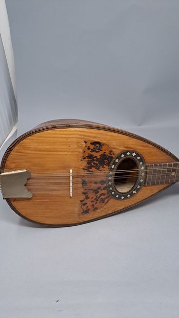 null Mandoline napolitaine. Etiquette de fabricant : Stridente fabrica di mandolini,...