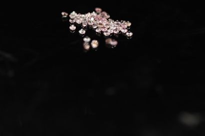 null Lot of fifty-six round pavement pink spinels on paper. 

Total weight : 3.04...