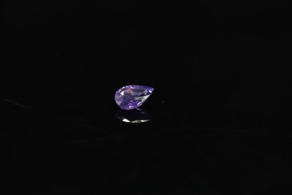 null Pear violet sapphire on paper. 

Probably not heated. 

Weight : 0.73 ct.