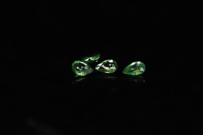 null Lot de quatre grenats tsavorites poire sur papier.



Poids total : 1.57 ct...