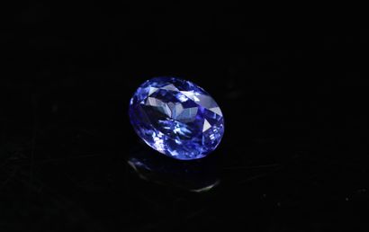 Oval Tanzanite on paper. 

Accompanied by...