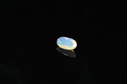 null Opale ovale blanche sur papier. 

Poids : 0.92 ct. 



Dimensions : 9.9 mm x...