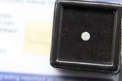 null White J" round diamond under seal. 

Accompanied by a report from the IGR attesting:...