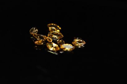 null Lot of twelve citrine navettes on paper. 

Total weight : 10.83 cts. 



Average...