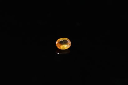 null Orange yellow sapphire on paper. 

Weight : 0.73 ct. 



Dimensions : 5.6 mm...