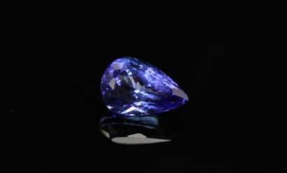 null Tanzanite pear on paper. 

Accompanied by a certificate GRA attesting the nature...