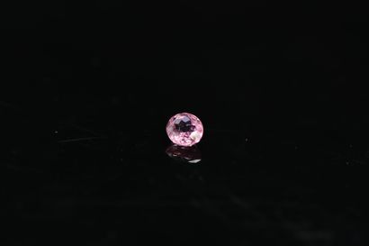 null Vivid pink oval tourmaline on paper. 

Weight : 1.04 ct.



Size: 6.7 mm x 6...