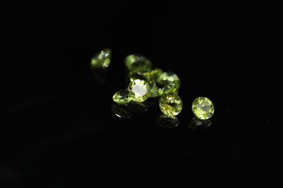 null Lot of twelve round peridots on paper. 

Total weight : 6.68 cts. 



Average...