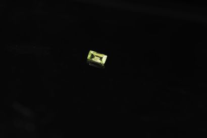 null Rectangular peridot on paper. 

Weight : 1.01 ct. 



Dimensions : 8.2 mm x...