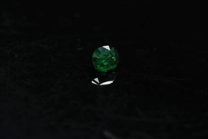 null Important cushion tsavorite garnet on paper. 

Weight : 4.93 cts.
