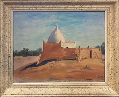 null L. TURCAN

Lot of 3 oil on panels representing the Algerian Sahara (x2) and...