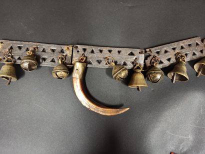 null Element of musical ornament in brass, metal, wild pig tooth

Asian curiosity

L....