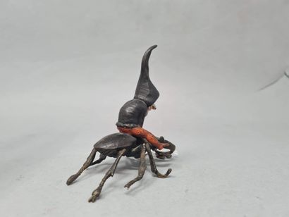 null ANONYME 

Lutin chevauchant un scarabée

Bronze de vienne à patine partiellement...