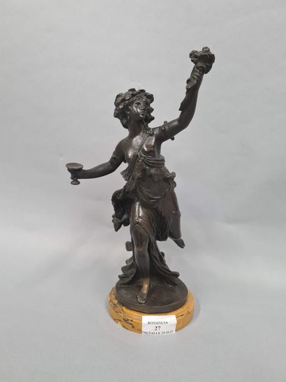 null MARIN Joseph Charles, 1759-1834,

Bacchante,

bronze with dark brown patina...
