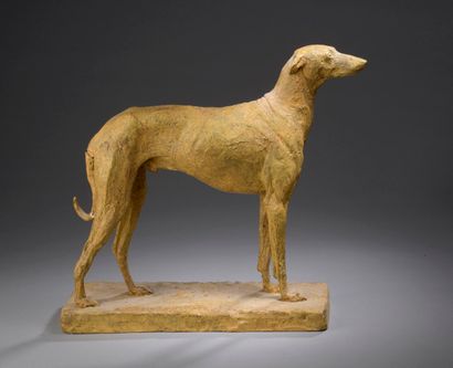 CHRISTOPHER Pierre Robert, 1880-1971,

Greyhound,

plaster...