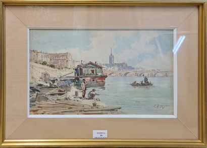 null COSTA Emmanuel, 1833-1921,

The Quai de la Dorade, Toulouse, wash boat on the...
