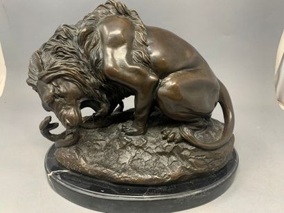 BARYE Antoine Louis, after 

Lion with a...