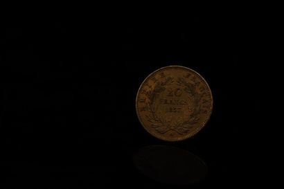 null Gold coin of 20 francs Napoleon III bare head.

1857 A (x 1)



A : Paris workshop.



Weight...
