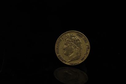 null Pièce en or de 20 francs Louis-Philippe I type Domard, tête laurée.

1839 A...