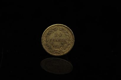 null Gold coin of 20 francs Louis-Philippe I type Tiolier, edge in relief.

1831...