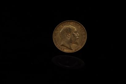 Gold coin of 1 sovereign Edward VII.

1905...