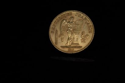 Gold coin of 20 francs Genie 1895.

1895...