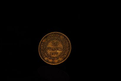 null Gold coin of 20 francs Genie 1877.

1877 A (x 1)



A : workshop Paris.



Weight...