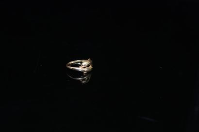 null Ring in 18k (750) yellow gold with two dolphins.

Finger size : 53 - Weight...