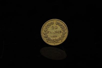 null Pièce en or de 20 francs Louis-Philippe I type Domard, tête laurée.

1835 B...