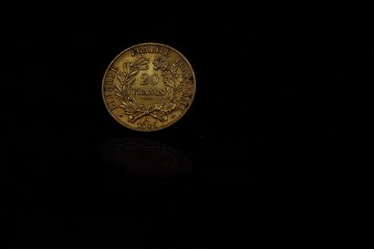 null Gold coin of 20 francs Genie 1849.

1849 A (x 1)



A : Paris workshop - One...