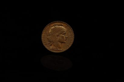 null Gold coin of 20 francs Coq 1911.

1911 (x 1)



Weight : 6.45 g - TTB.