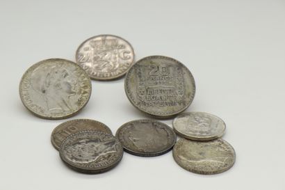 null Silver coins :

- Turin type: 20 F x 2 - 10 F x 4

- 2½ gulden 1962

- 1 gulden...